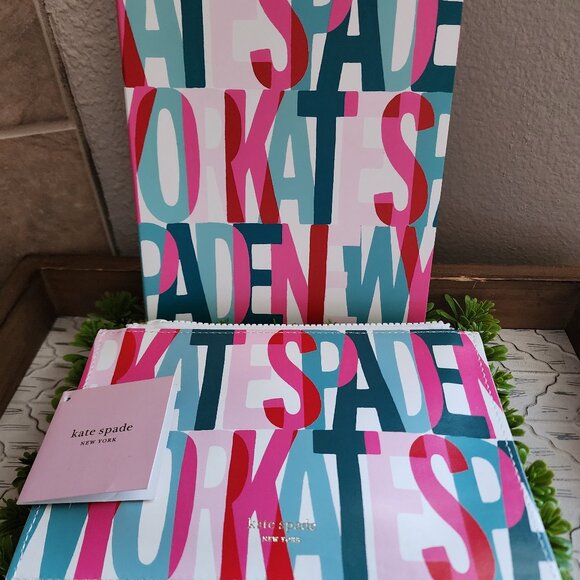 NWT kate spade notebook & pencil pouch set Layered Logo - Picture 1 of 8